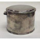 A good circular Edwardian silver tea cannister. Lo