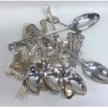 A good silver plated Kings' pattern cutlery servic