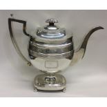 A large Georgian bright cut silver water jug attra