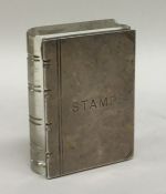 A rare silver mounted double stamp holder on cut g
