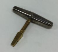 An unusual silver and brass mounted travelling doo
