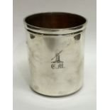 A good Victorian silver beaker with crested armori