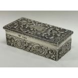 A good quality embossed silver dressing table box