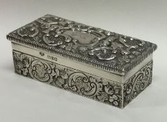 A good quality embossed silver dressing table box