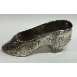 A large Dutch silver novelty model of a shoe attra