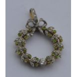 A good Victorian diamond and demantoid garnet drop