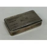 A good Georgian hinged top silver snuff box with e