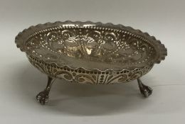 A good Victorian silver bonbon dish decorated with