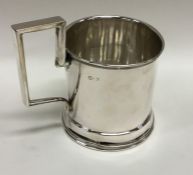 A Russian engraved silver cup holder. Approx. 130