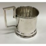 A Russian engraved silver cup holder. Approx. 130