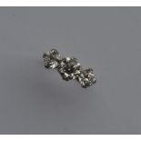 A good diamond three stone ring in 18 carat and pl