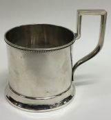 A Russian silver cup with bead work decoration. Ap