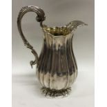 PAUL STORR: A rare cast silver cream jug attractiv