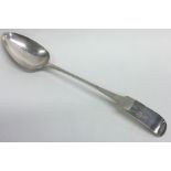 A massive fiddle pattern silver basting spoon. Dub