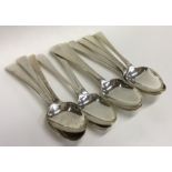 A good heavy set of twelve silver tablespoons. Lon