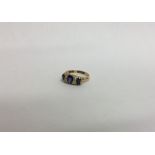 A Victorian sapphire and diamond seven stone ring