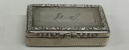 A heavy Georgian silver rectangular snuff box with