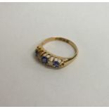 An attractive Victorian 18 carat sapphire and diam