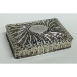 A good quality silver box with crimped rim and scr