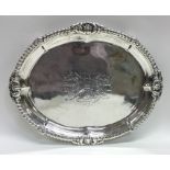 PAUL STORR: A rare oval Georgian silver salver wit