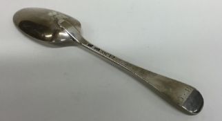 A good Georgian Hanoverian pattern silver tablespo