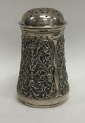 An unusual Austrian silver caster decorated with s