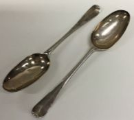 Two early Georgian Hanoverian pattern silver table