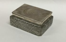 A good quality glass mounted double stamp box with