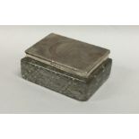 A good quality glass mounted double stamp box with