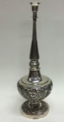 A rare Japanese silver rosewater sprinkler decorat