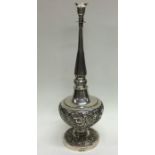 A rare Japanese silver rosewater sprinkler decorat