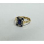 A stylish sapphire and diamond cluster ring in two