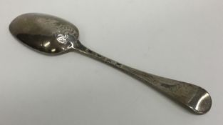 A good Georgian Hanoverian pattern silver tablespo