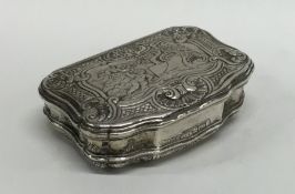 An unusual German silver snuff box attractively de