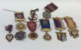 A large collection of silver and other Military me