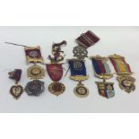 A large collection of silver and other Military me