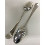 A pair of Georgian OE pattern silver basting spoon