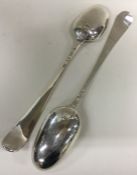 A pair of Georgian OE pattern silver basting spoon