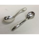 GEORG JENSEN: Two silver preserve spoons of typica