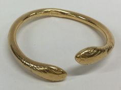 A Continental 18 carat snake bracelet with texture