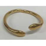 A Continental 18 carat snake bracelet with texture
