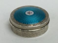 An attractive Continental silver and enamelled pil