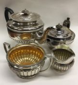 A good Georgian four piece Old Sheffield plated te