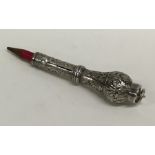 A good quality French silver extending pencil with