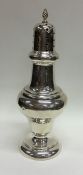 A tall baluster shaped silver sugar caster. Birmin