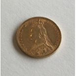 An 1889 full sovereign. Est. £200 - £300.