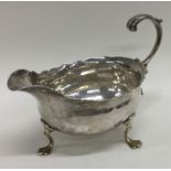 An attractive miniature Georgian silver sauce boat