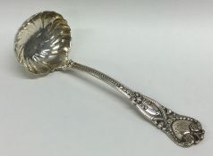 TIFFANY & CO: An unusual silver sauce ladle decora