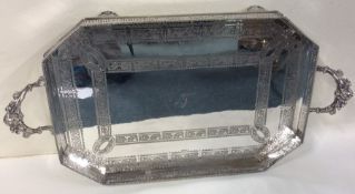 A good quality Victorian silver plated tray with p