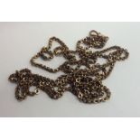 A gilt metal full guard chain. Approx. 39 grams. E